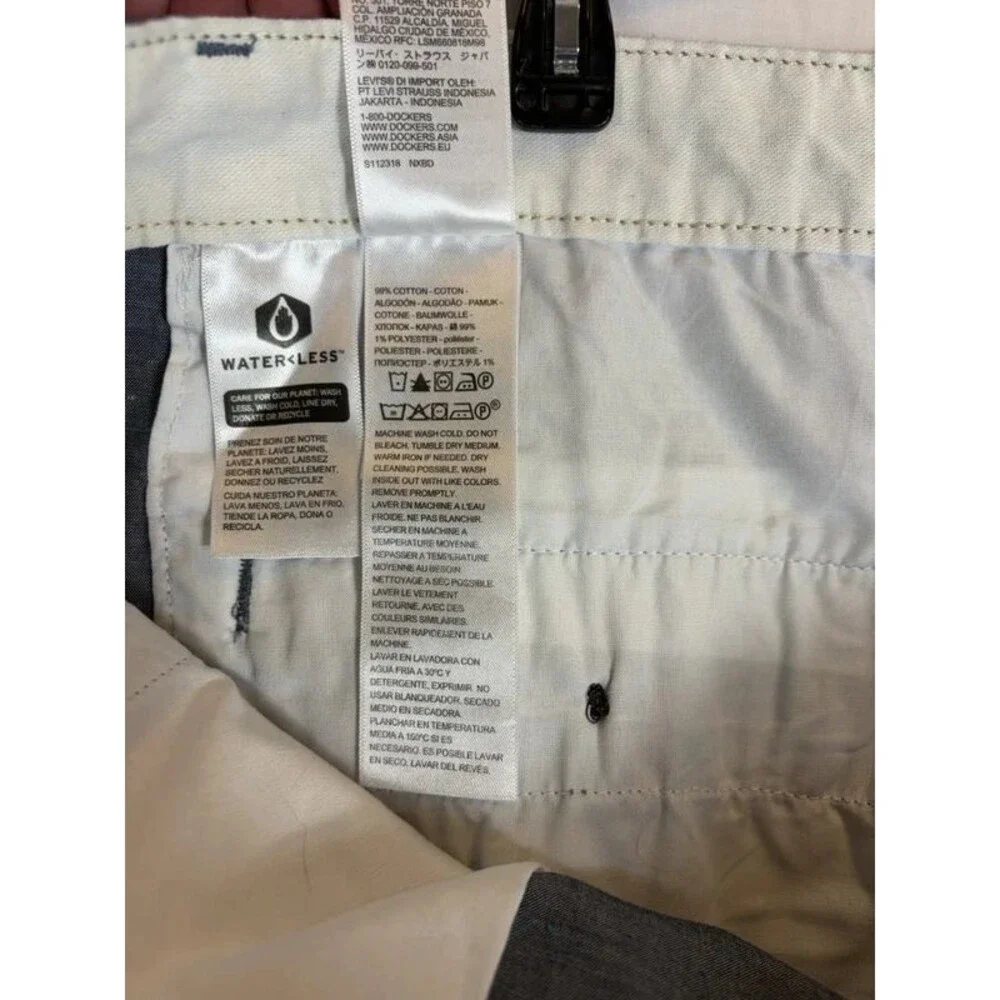 Dockers Perfect Shorts Classic Fit Cotton Twill Blue Gray Men’s 38 NWT